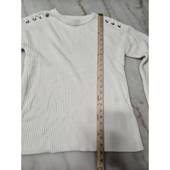 Calvin Klein Sweater Criss Cross Shoulders Women's Size M - Picture 7 of 9